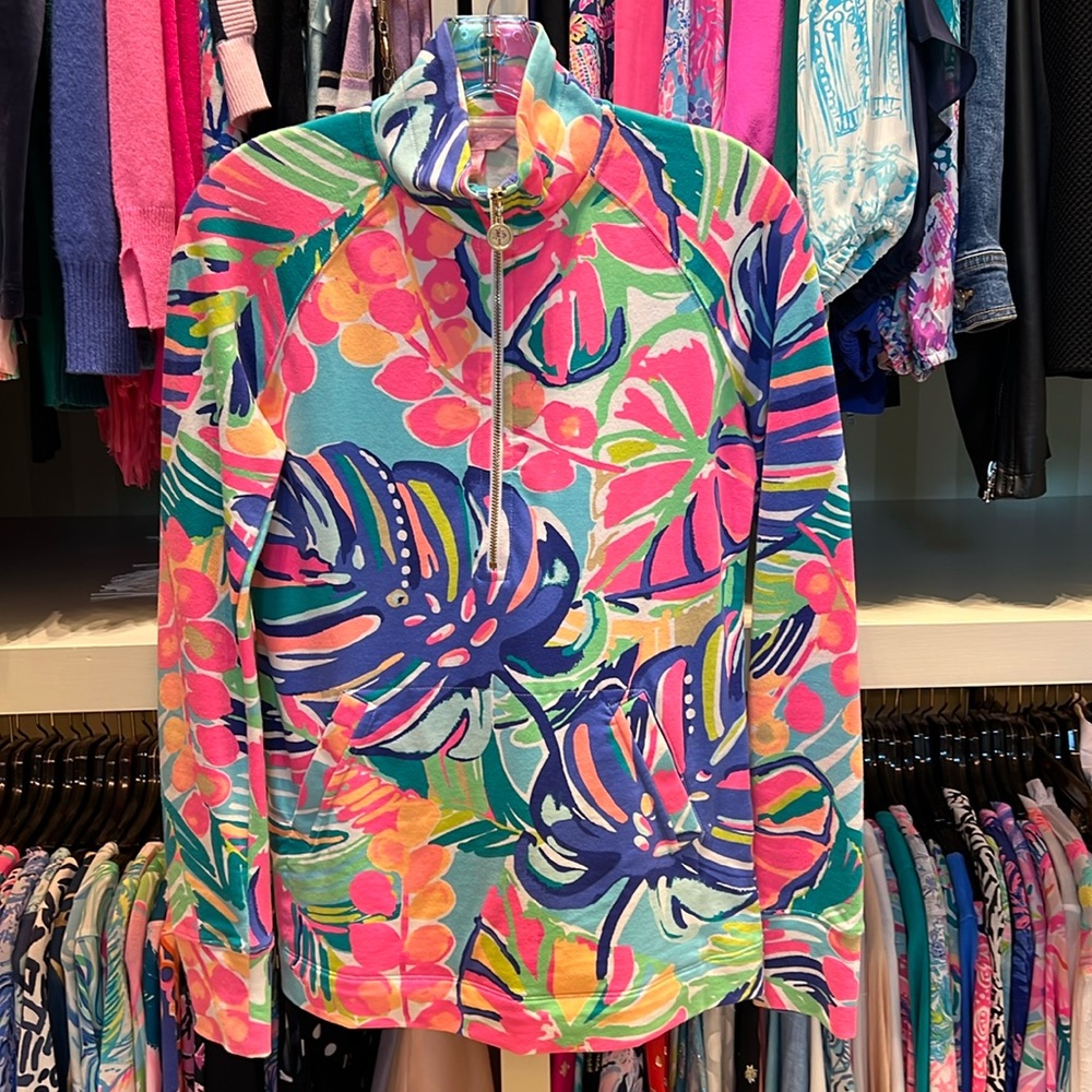 Lilly Pulitzer Exotic Garden Print Popover, Size XXS